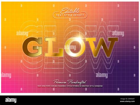 Shiny Glow Gold Editable 3d Vector Text Style Effect Suitable For