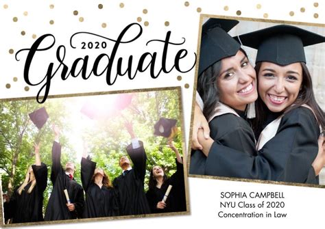 Customize 1000's of announcements at once with your name & photo. Personalized 2020 Graduation Announcements 5x7 Cards, Premium Cardstock 120lb With Scalloped ...