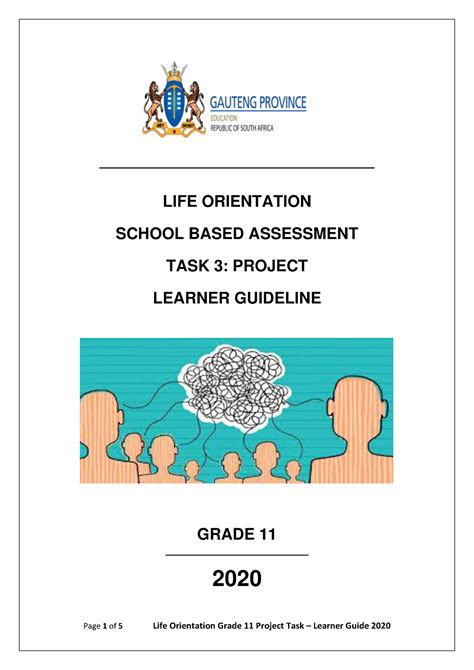Life Orientation School Based Assessment Task 3 Project Learner