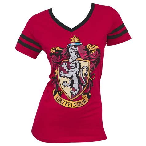 Harry Potter Harry Potter Womens Junior Red Gryffindor V Neck T