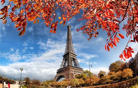 Wallpaper Autumn France Paris Paris River France Autumn Leaves