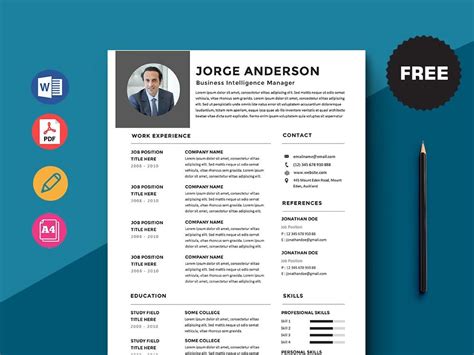 A free program for android, by intelligent cv. Free Business Intelligence Manager Resume Template in 2020 | Resume template, Business ...