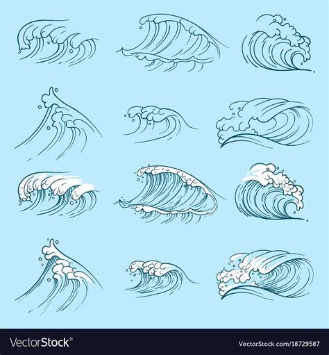 Product Waves Sketch Wave Drawing Ocean Drawing