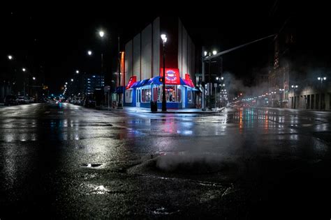 Detroit At Night Nightscape Images Of Famous Detroit Landmarks