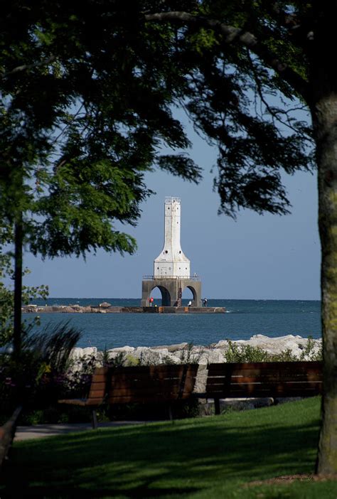 Port Washington Breakwater Lighthouse Wisconsin Vertical