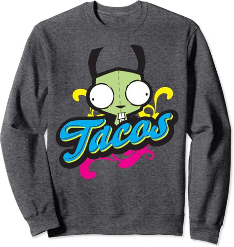 Invader Zim Gir Tacos Portrait Sweatshirt Clothing Shoes And Jewelry
