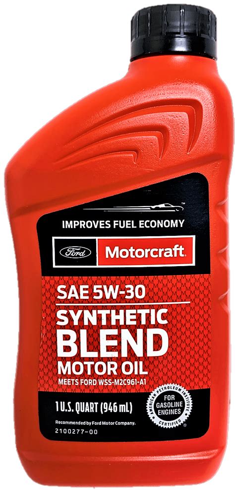 Ford Motorcraft Sae 5w 30 Api Sp Synthetic Blend Motor Oil The