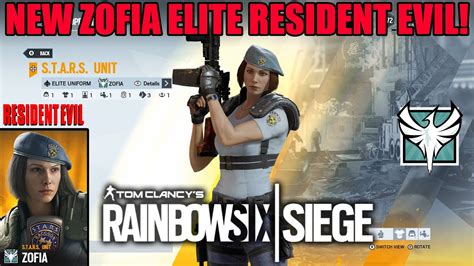 Zofia Elite Resident Evil Rainbow Six Siege Youtube
