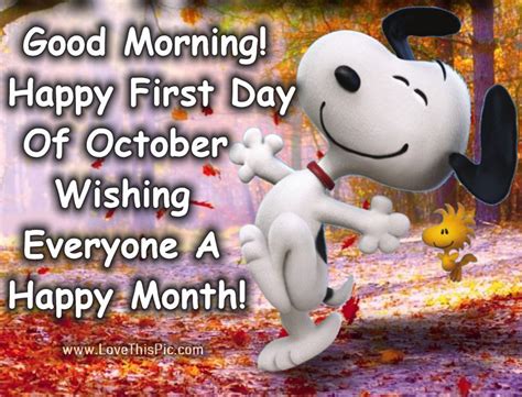 Snoopy Happy First Day Of October Pictures Photos And Images For