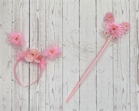 Butterfly Headband Antennae Fairy Rhinestones First Etsy