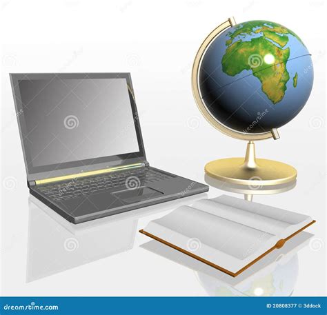 Book Globe And Laptop Stock Illustration Illustration Of Globe 20808377