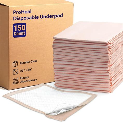 Proheal Disposable Heavy Absorbent Underpads 150 Pack 23 X 36