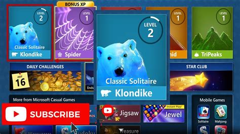 Klondike Microsoft Classical Solitaire Collection Level 1 Gaming