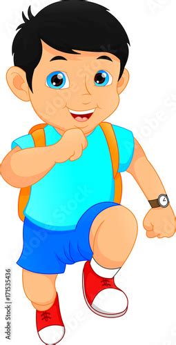 Happy School Boy Cartoon Stock Image And Royalty Free Vector Files On