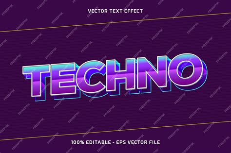 Premium Vector Techno Vector Text Effect