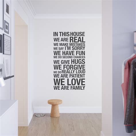 In This House We Are Real Wall Sticker