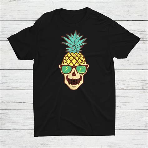 Pineapple Skeleton Skull Shirt Teeuni