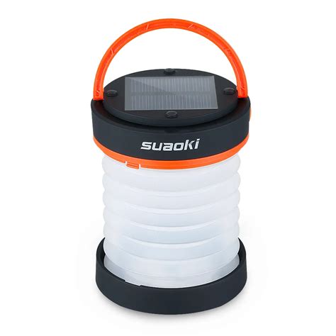 Suaoki Solar Camping Led Lantern Usb Rechargeable Collapsible Light