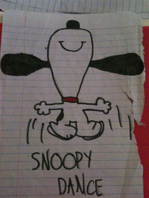 Snoopy Dancing Drawing By Dragonmaster Dragoart