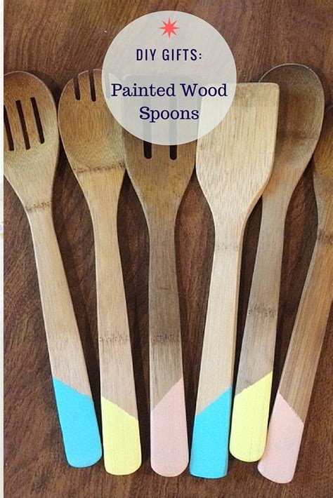 Diy Ts Paint Dipped Wooden Cooking Utensils Southern Savers