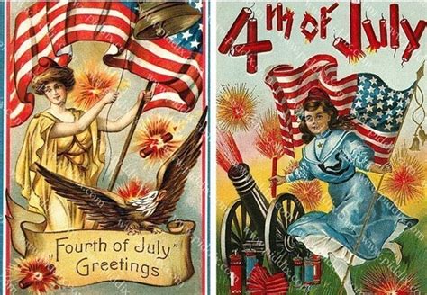 Victorian Fourth Of July Postcards Two Piddix Digital By Piddix