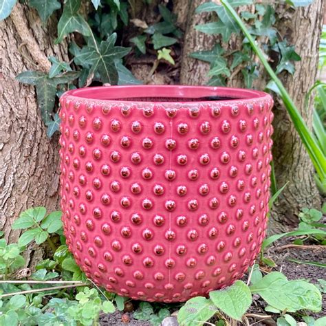 Pink Ceramic Plant Pot Indoor Outdoor Planter Hanging Plant Etsy