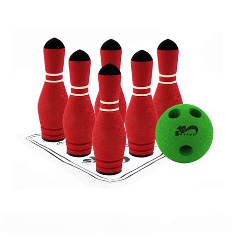 Mini Bowling Set Rubber Foam Sport Toys For Kids Safsof