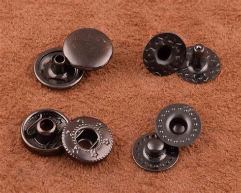 Plain Metal Snap Buttons10mm Gunmetal Snap Buttons Spring Etsy