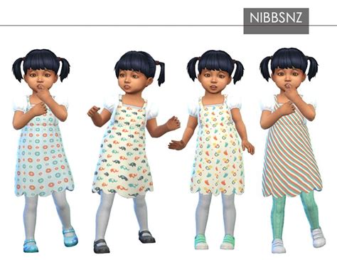 Toddling Toddlers Tunic Dress Sims 4 Cc Maxis Match Toddler Tunic
