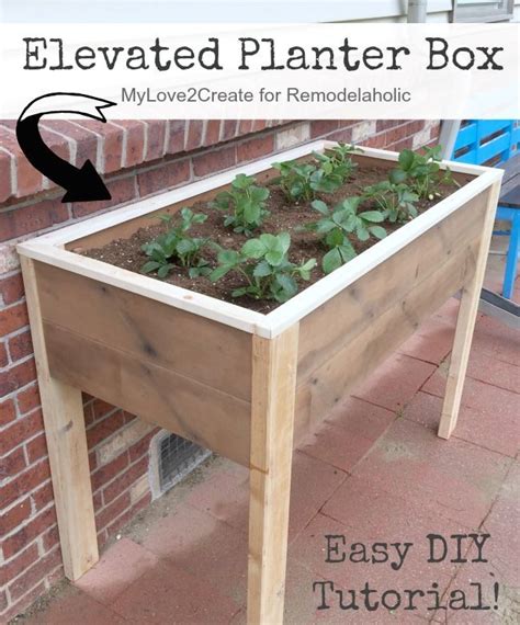 I have designed this 2'x4' planter box so you can build it with basic woodworking knowledge and common household tools. Remodelaholic | Build an Elevated Planter Box (and save ...