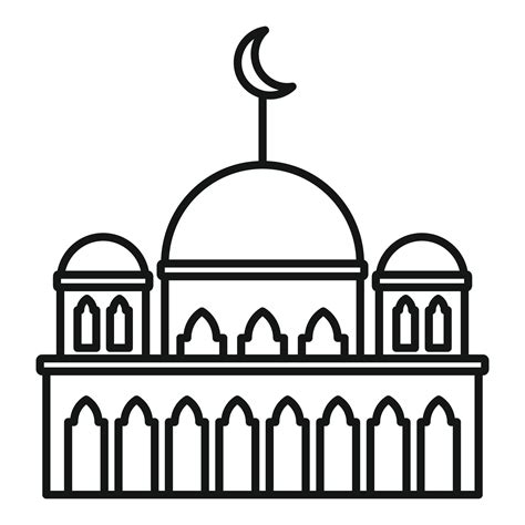 Mosque Icon Outline Style 14540908 Vector Art At Vecteezy