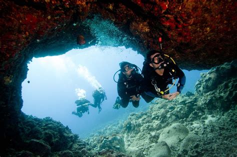 Scuba Diving Diver Ocean Sea Underwater Cave Wallpaper 2144x1424