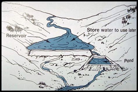 Reservoir And Pond Diagram Water Treatment Reservoir Pond