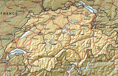 Map Of Switzerland Cities