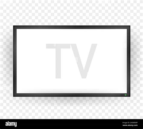 Tv Modern Blank Screen Lcd Tv Screen Vector Illustration Stock