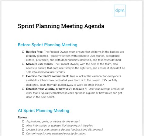 Editable How To Run A Sprint Planning Meeting Like A Boss Meeting