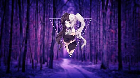 993 purple hair hd wallpapers and background images. Wallpaper : anime girls, purple background 1920x1080 ...