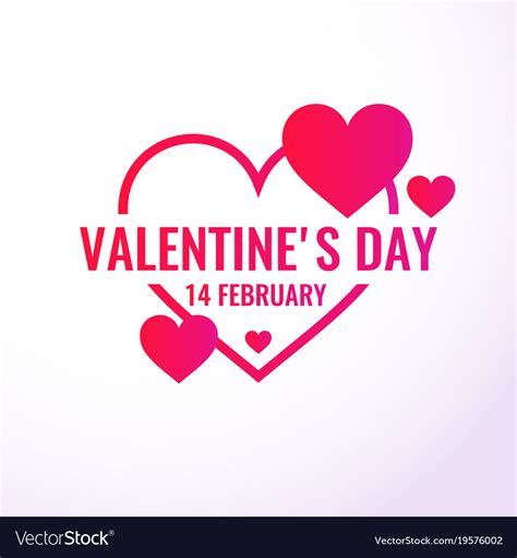 Valentine Day February 14 Original And Royalty Free Vector