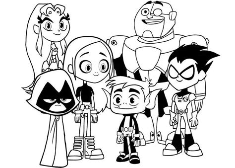 Dibujos Para Colorear E Imprimir De Los Jovenes Titanes - Impresion