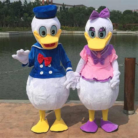 High Quality Adult Size Donald Duck Cartoon Mascot Fancy Party Dress