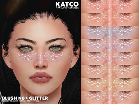 Katco Blush N6 Glitter The Sims 4 Sims Sims 4 Body Glitter