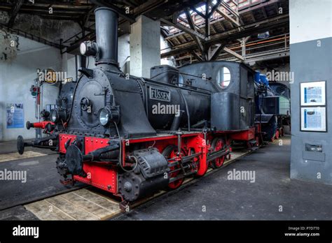 Steam Locomotive 7 Füssen From 1889 In The Locomotive Shed Bavarian