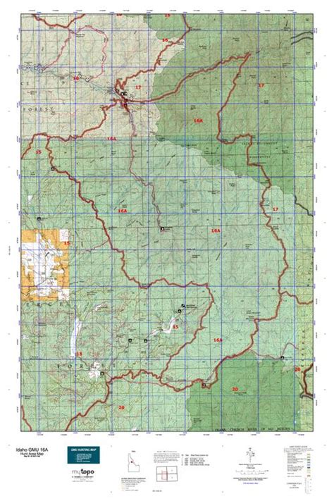 Idaho Gmu 16a Map Mytopo