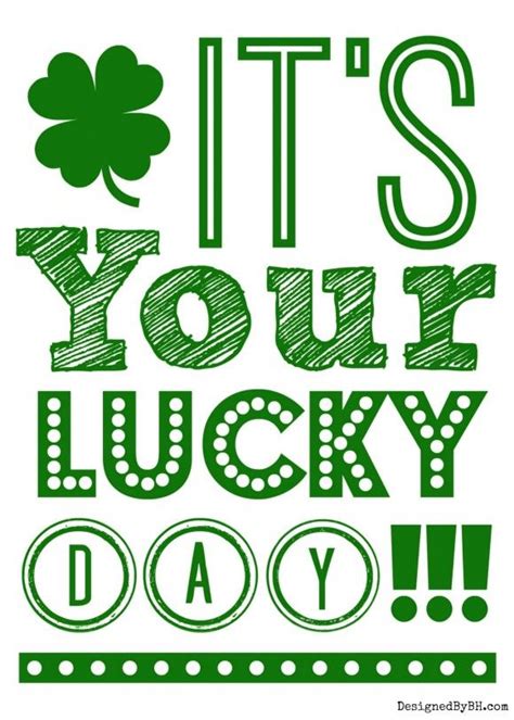 Lucky Day Free St Patricks Day Printables Designedbybh St Pattys