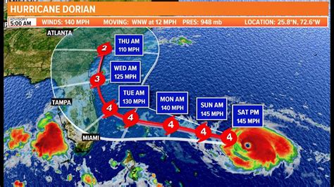 Hurricane Dorian A Category 4 Expected To Move East Of Florida 5 Am