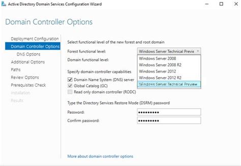 Domain Controller Promotion Process Shows The Windows Server Technical