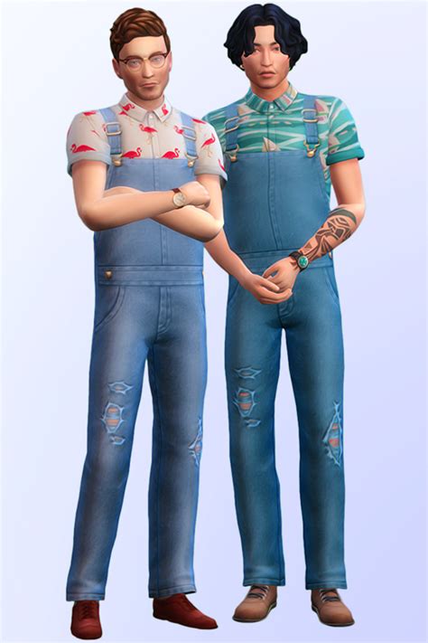 Soft Boy Overalls In 25 Swatches Joliebean On Patreon Sims 4 Men