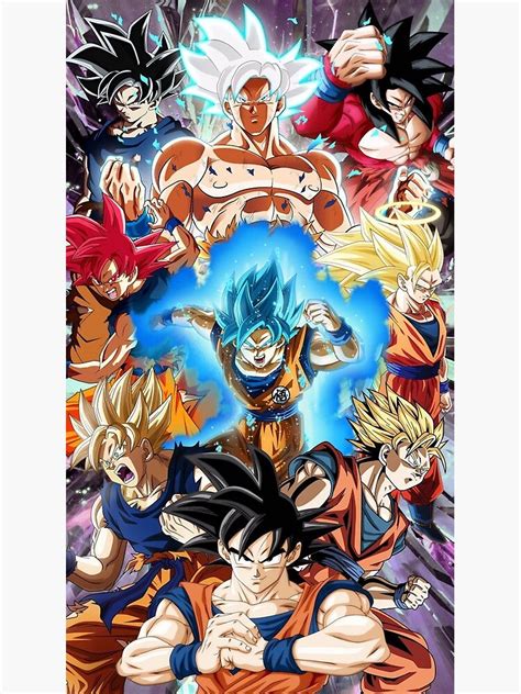Goku All Forms Art Print For Sale By Caspern Redbubble