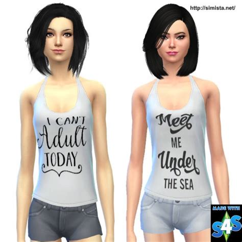 Simista A Tank And Shorts Set In Maxi Match • Sims 4 Downloads