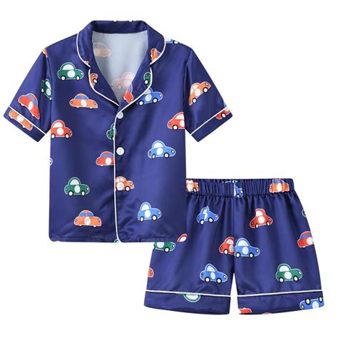 Imcute Kids Boys Summer Pajama Set Short Sleeve Sleepwear Walmart